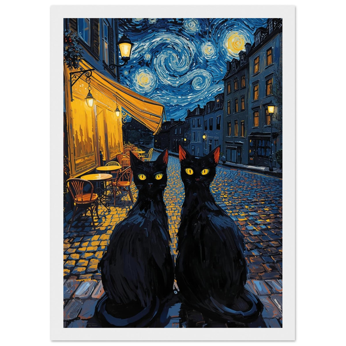 Cat in Soft Light Art Print – Framed