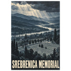 Srebrenica Memorial Vintage Style Poster