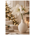 White Amaryllis Neutral Photographic Art Print