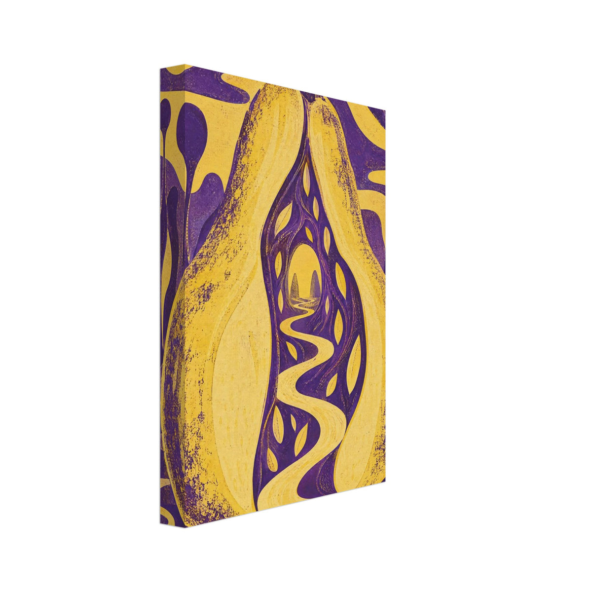 Yellow And Purple Pear Art Print – Canvas