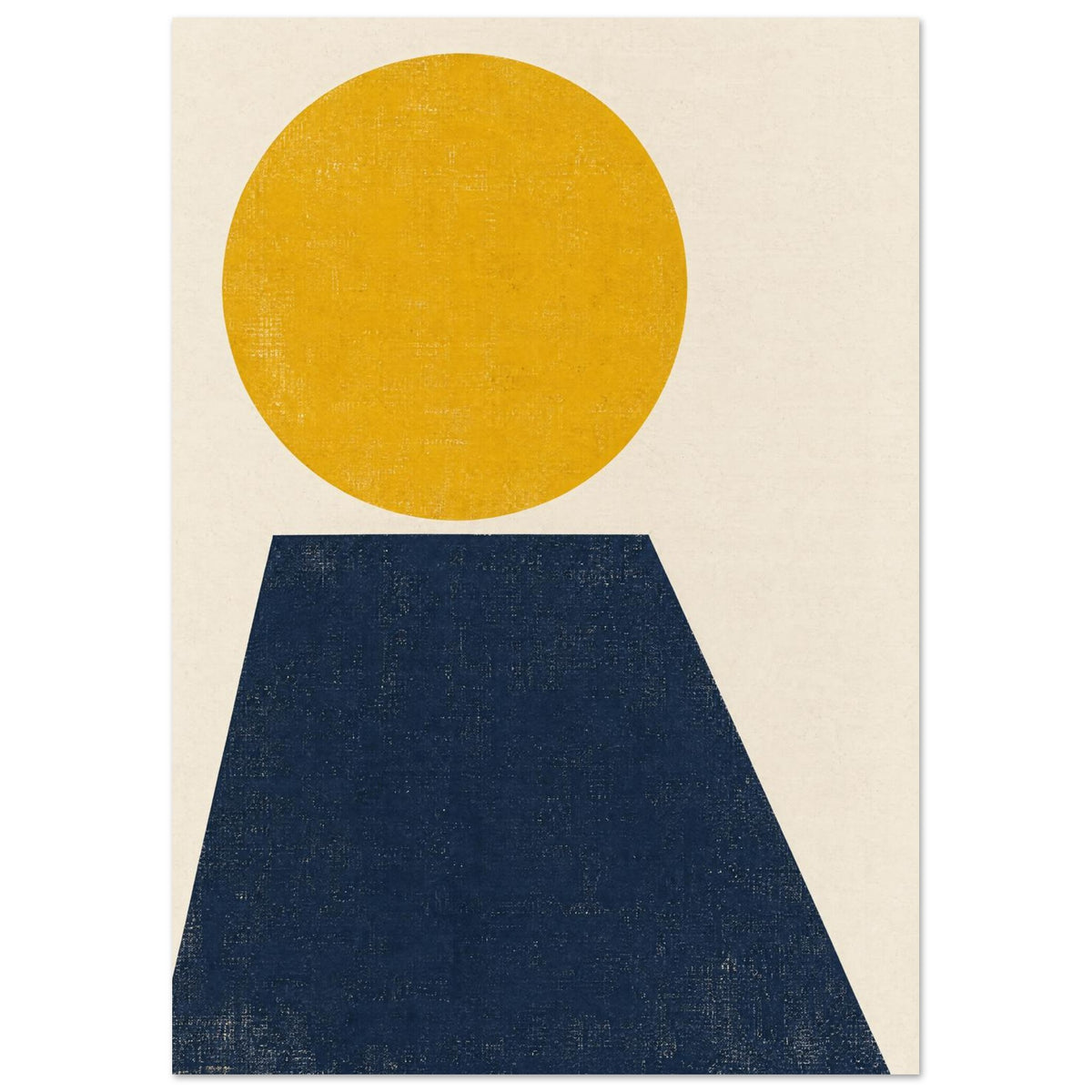 Yellow Circle Geometric Art Print