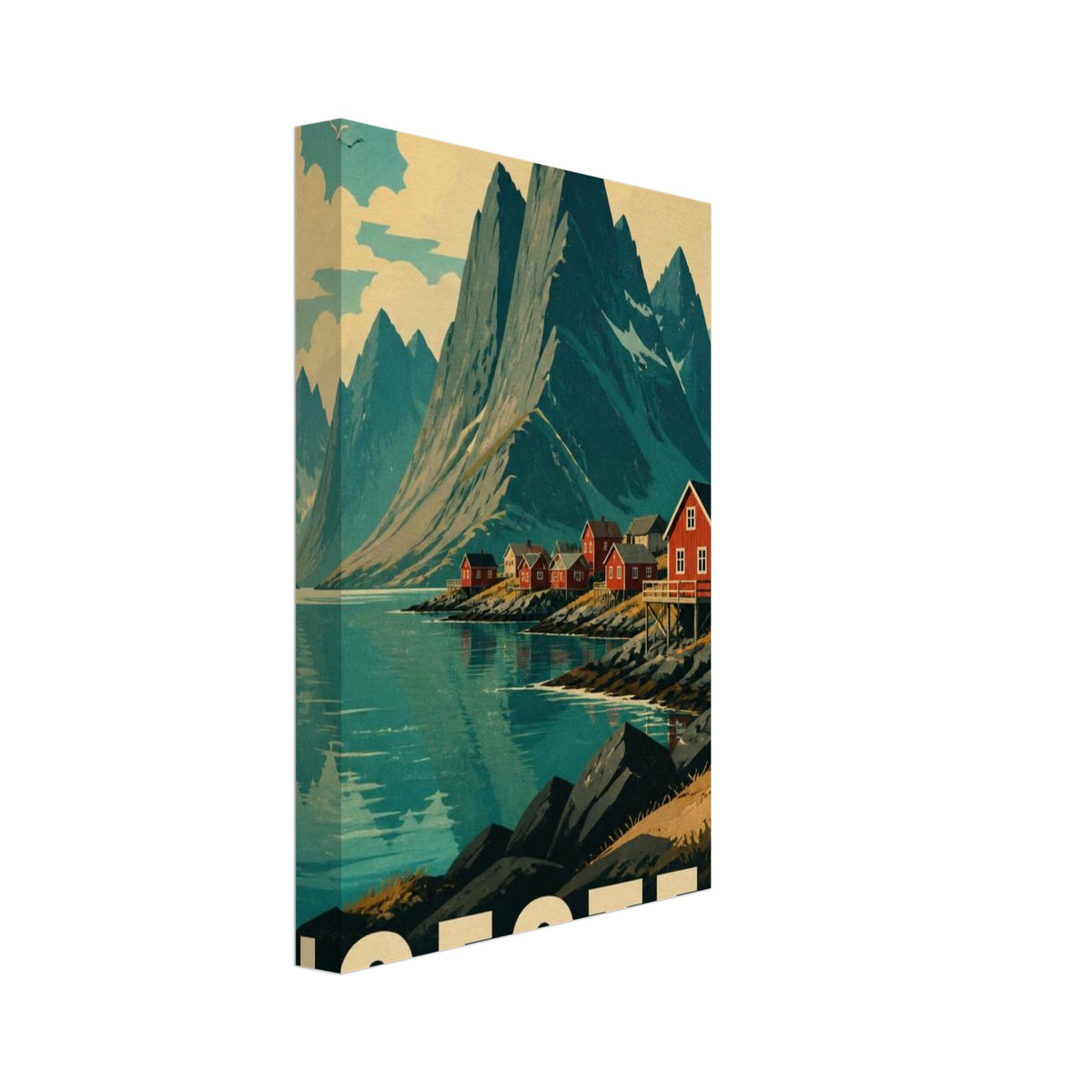 Lofoten Norway Vintage Travel Poster – Canvas
