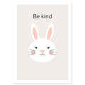 rabbit art print for the nursery, soft painterly artwork on matte paper