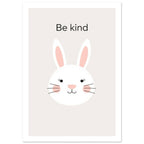 rabbit art print for the nursery, soft painterly artwork on matte paper