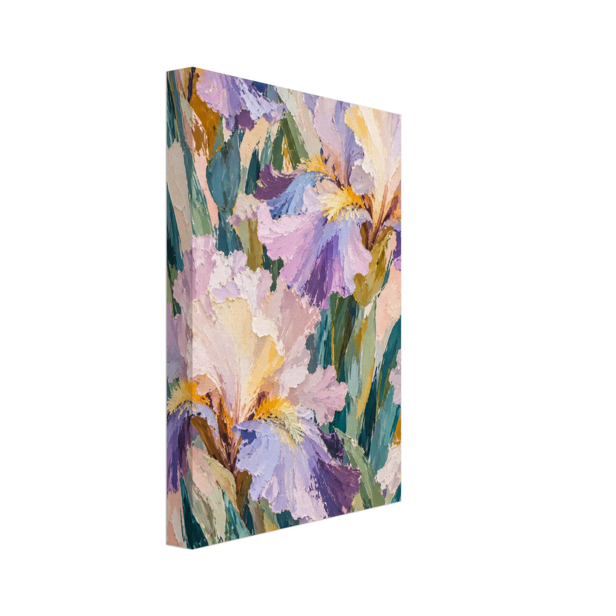 Bearded Iris Pastel Botanical Art Print – Canvas
