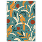 parrot art print for the living room, soft painterly artwork on matte paper