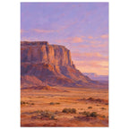 Desert Cliffs Lilac Sky Art Print