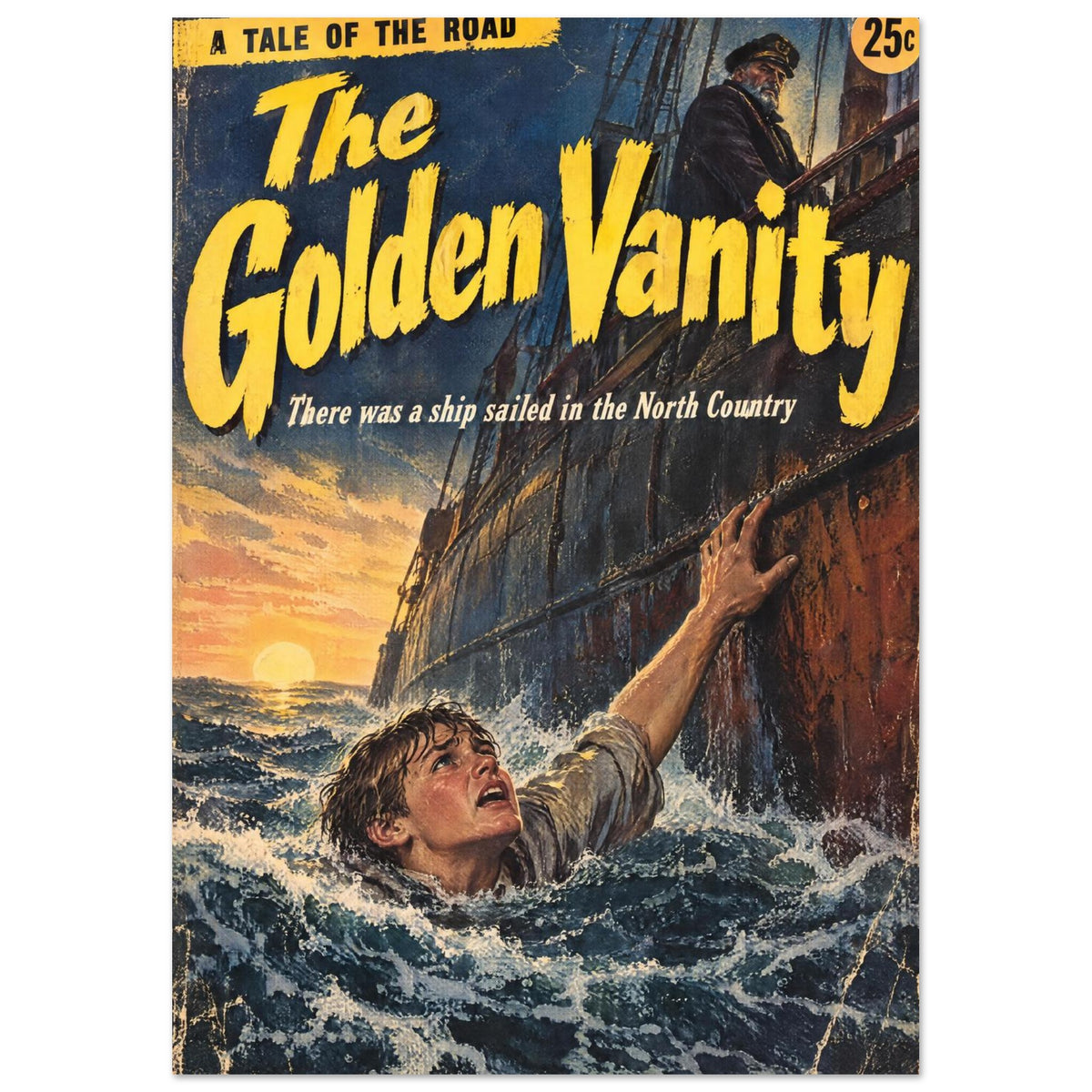 Golden Vanity Vintage Ship Art Print