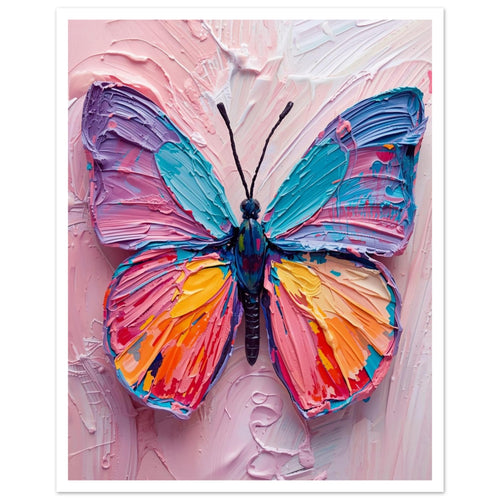 butterfly art print for the bedroom, soft painterly artwork on matte paper