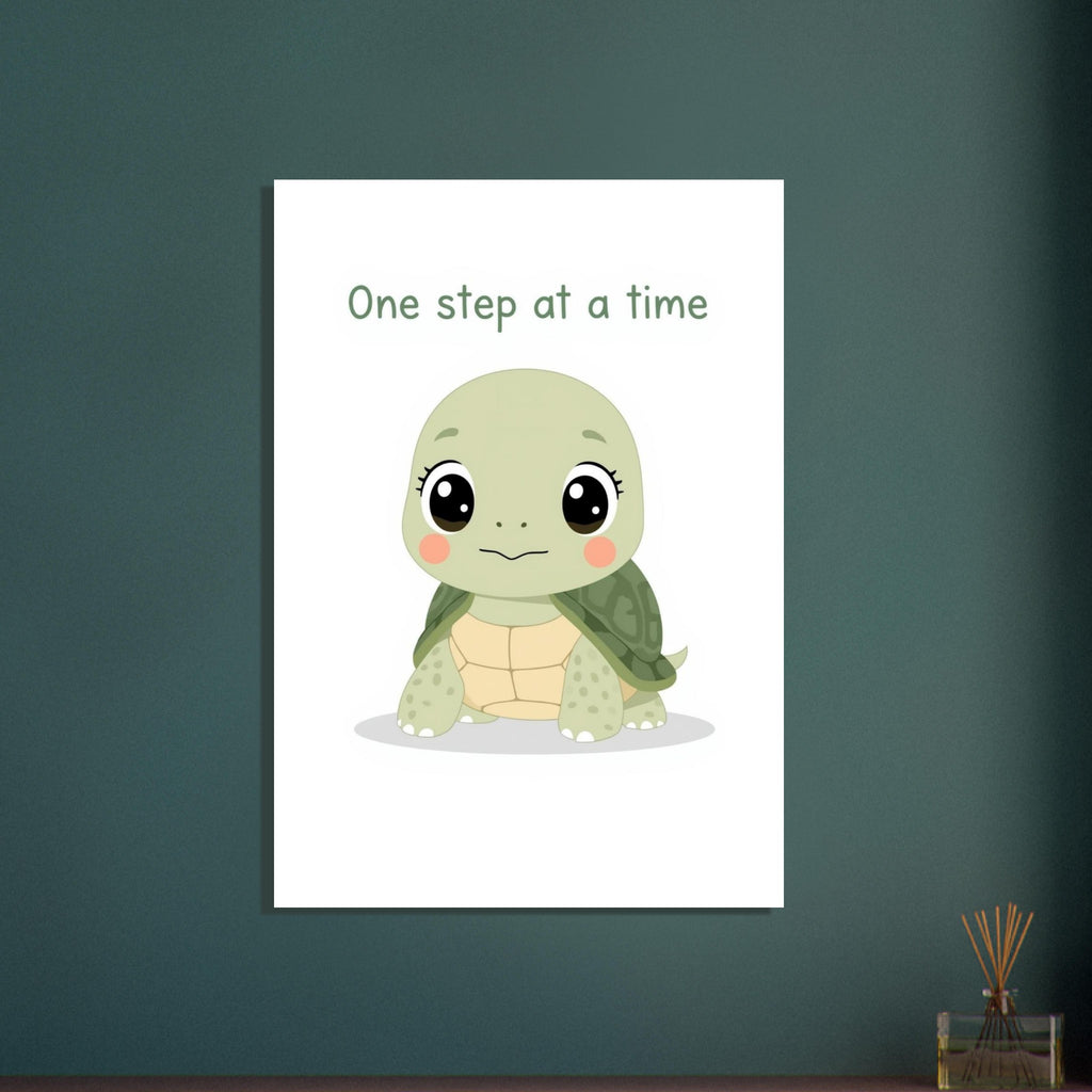 sea turtle art print for the bathroom, soft painterly artwork on matte paper