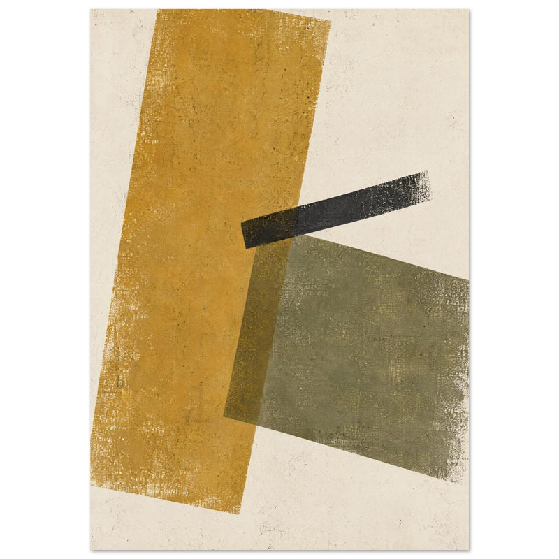 Mustard And Olive Geometric Art Print