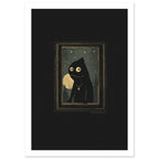 original abstract composition art print for the living room, soft painterly artwork on matte paper