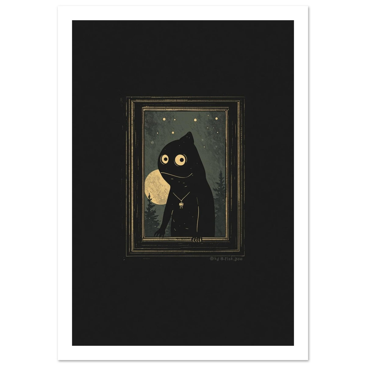original abstract composition art print for the living room, soft painterly artwork on matte paper