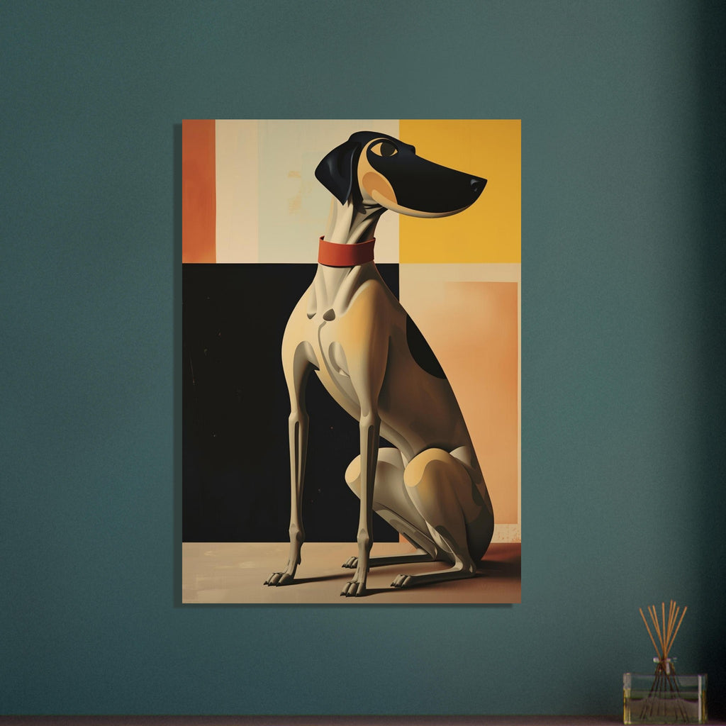 dog art print for the living room, soft painterly artwork on matte paper