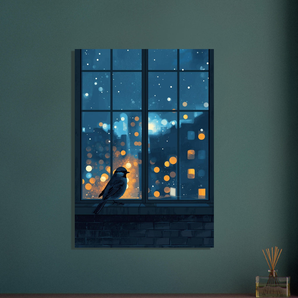 small garden bird art print for the kitchen, soft painterly artwork on matte paper