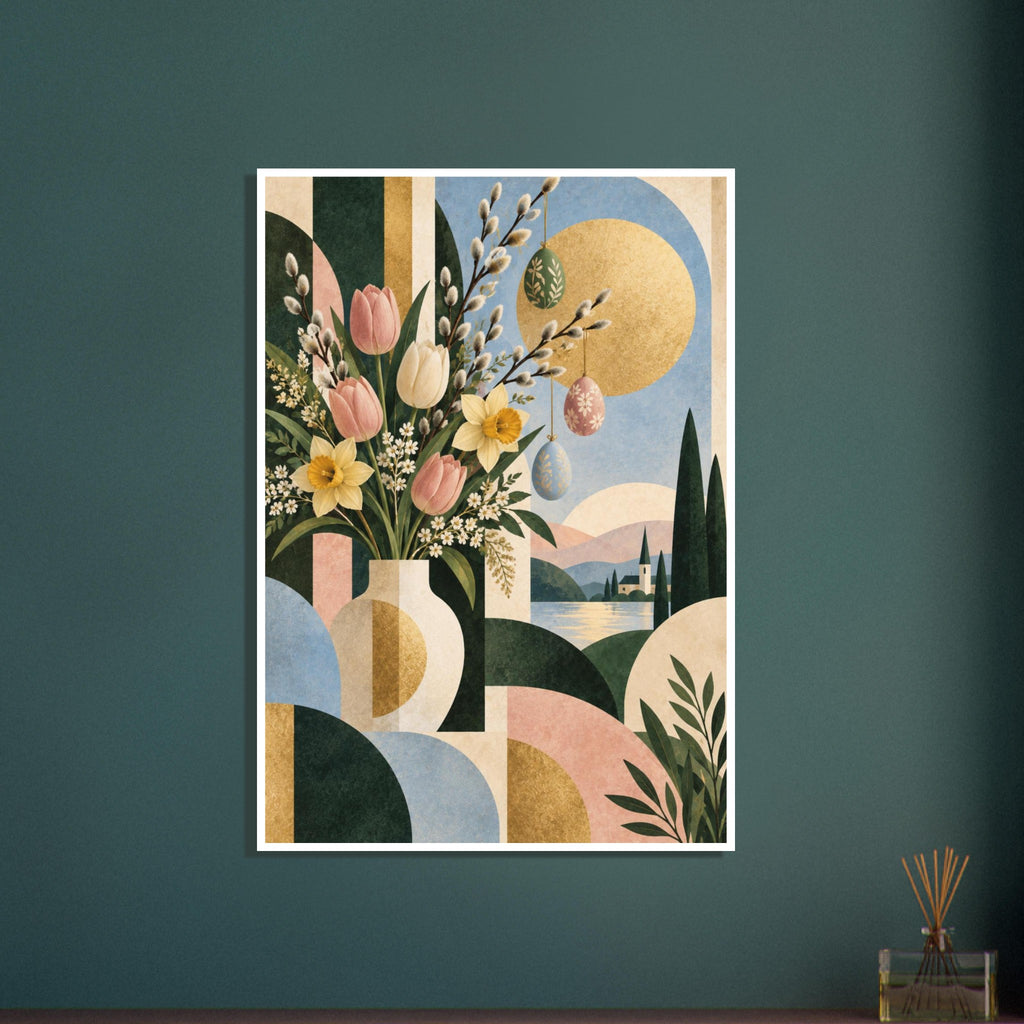 original abstract composition art print for the living room, soft painterly artwork on matte paper
