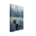little woodland mouse art print for the bedroom, soft painterly artwork on matte paper