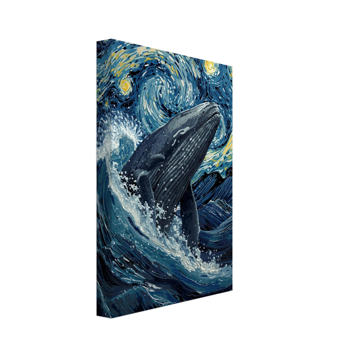 whale art print for the bathroom, soft painterly artwork on matte paper