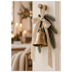 Christmas Bell Neutral Photographic Art Print