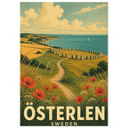 Österlen Coastal Vintage Travel Poster