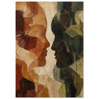 original abstract composition art print for the living room, soft painterly artwork on matte paper