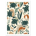 sea turtle art print for the bathroom, soft painterly artwork on matte paper