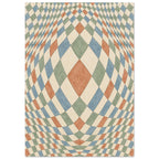 Harlequin Diamond Geometric – geometric wall art print by Printavelle – close-up