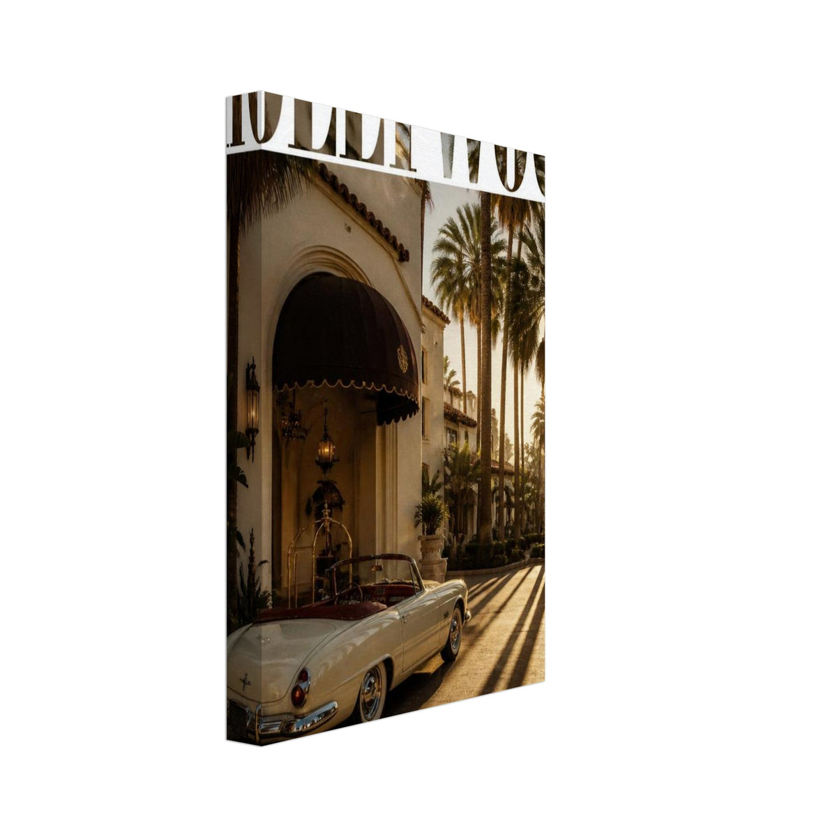 Hollywood Vintage Convertible Photography Poster – Canvas