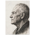 Man In Profile Sketch Art Print