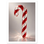 Crystal Candy Cane Art Print – White Border