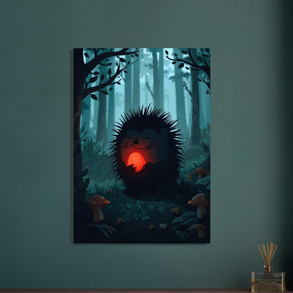 hedgehog art print for the nursery, soft painterly artwork on matte paper