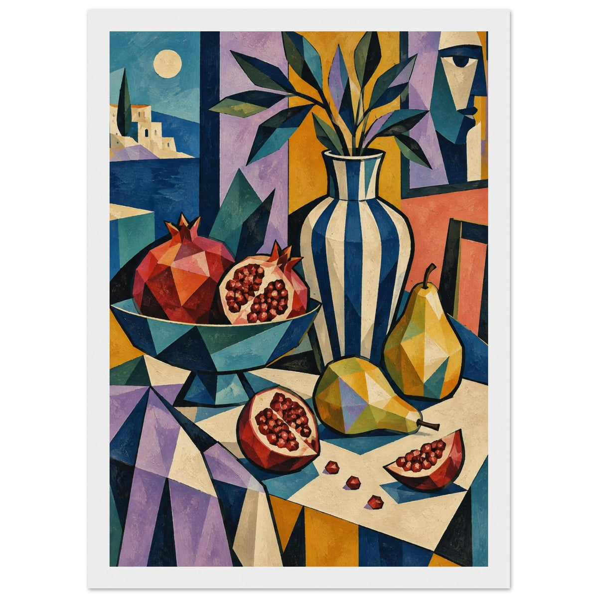Original Abstract Composition in Soft Light ZBUS Art Print – Framed