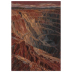 Open Pit Mine Earth Tone Art Print