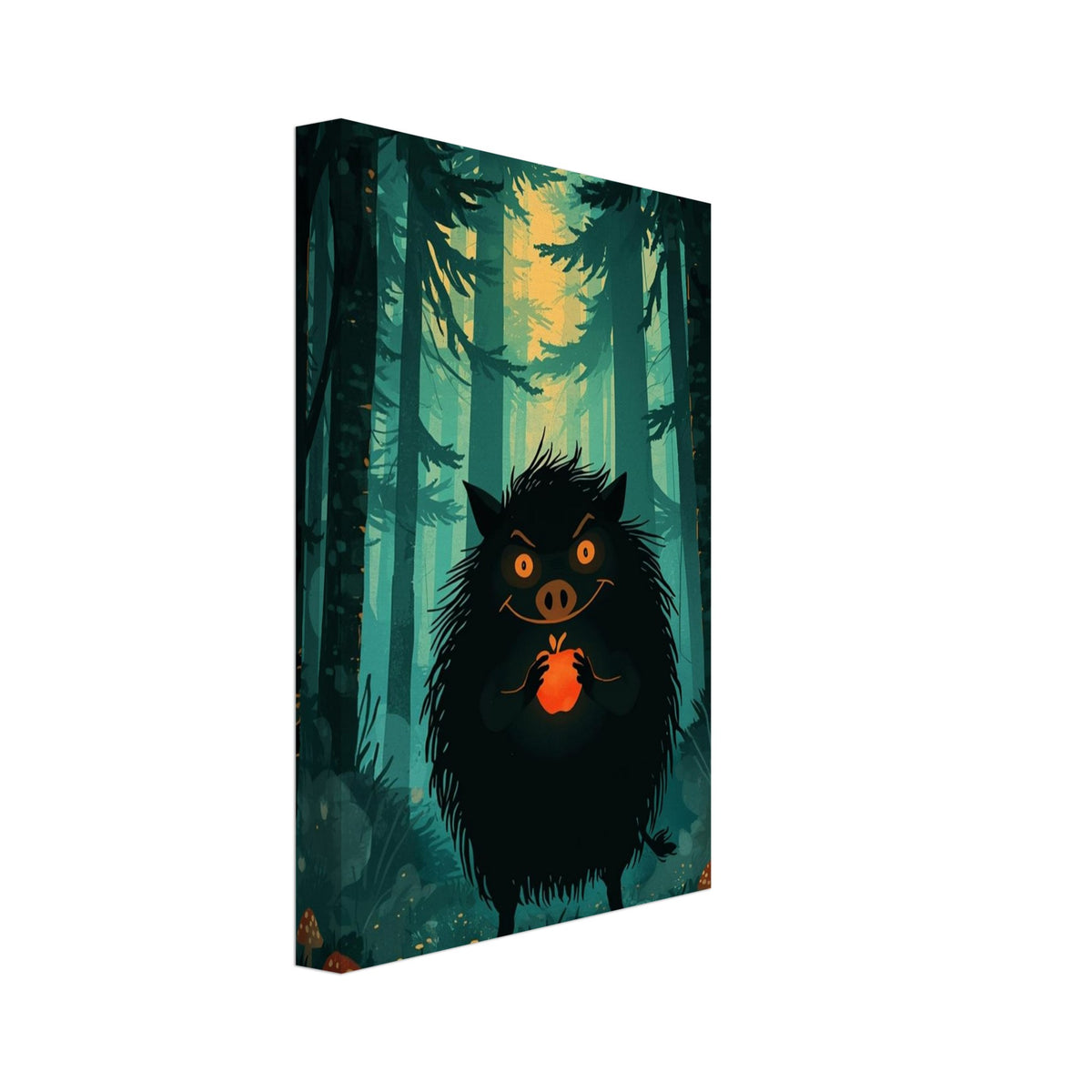 pig art print for the kitchen, soft painterly artwork on matte paper