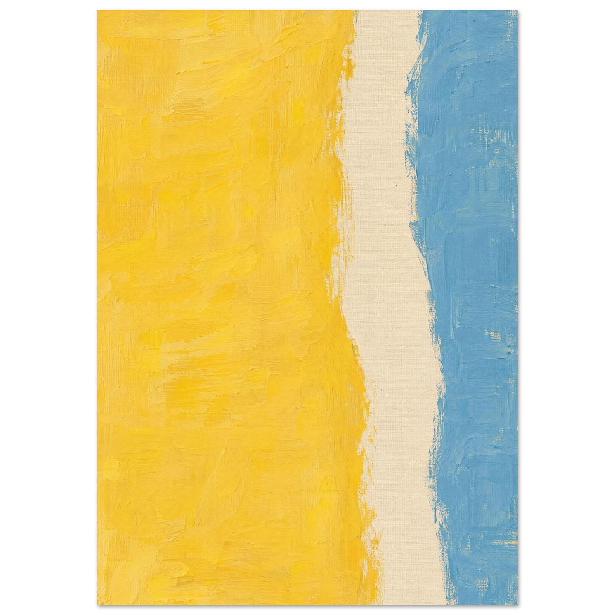 Yellow And Blue Abstract Art Print