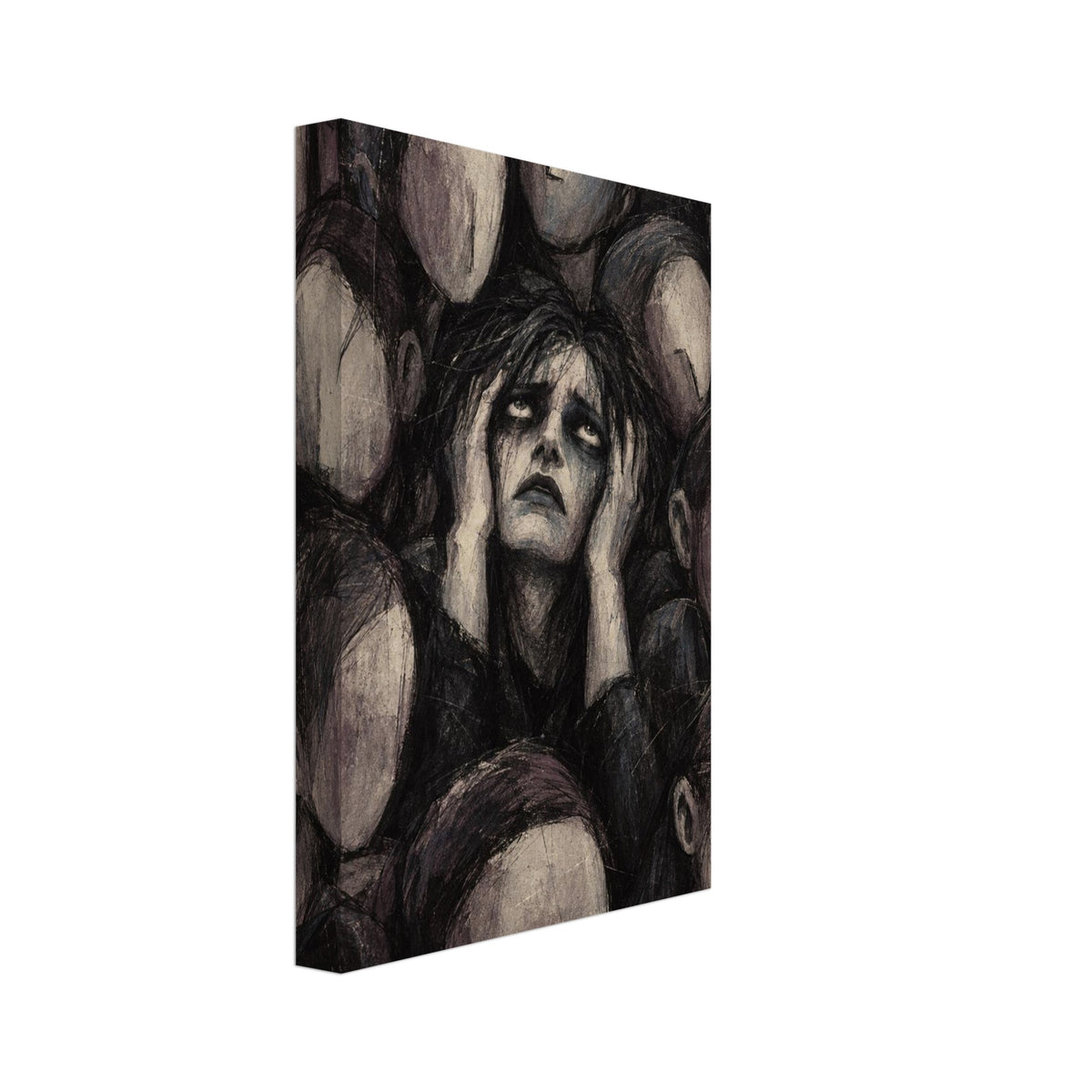 original abstract composition art print for the living room, soft painterly artwork on matte paper