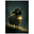 sheep art print for the living room, soft painterly artwork on matte paper