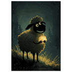 sheep art print for the living room, soft painterly artwork on matte paper