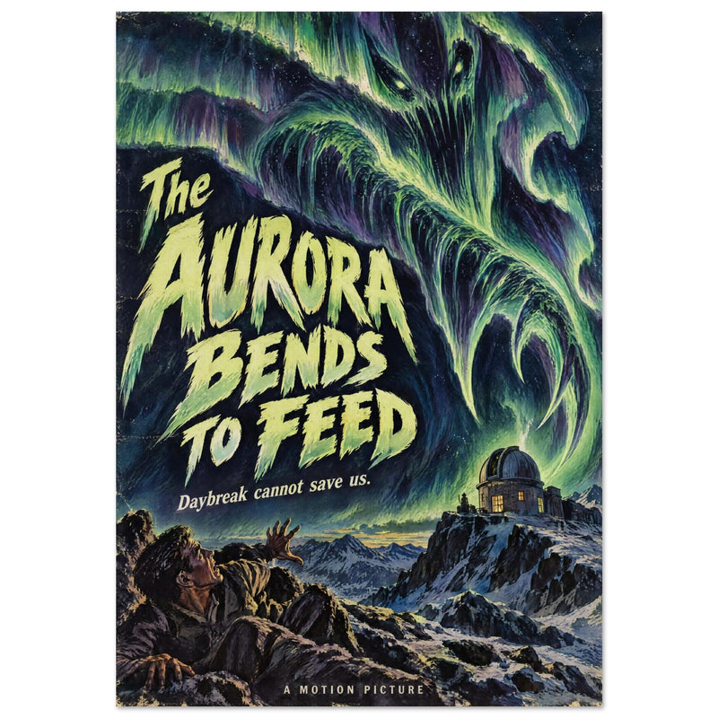 Aurora Monster Retro Horror Poster
