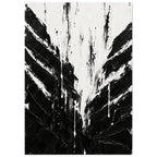 Herringbone Black And White Abstract Art Print