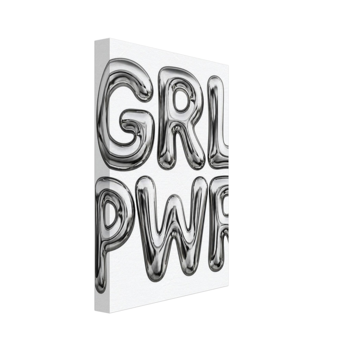 GRL PWR Chrome Lettering Poster – Canvas