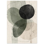 original abstract composition art print for the living room, soft painterly artwork on matte paper