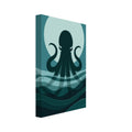 kraken art print for the home office, soft painterly artwork on matte paper