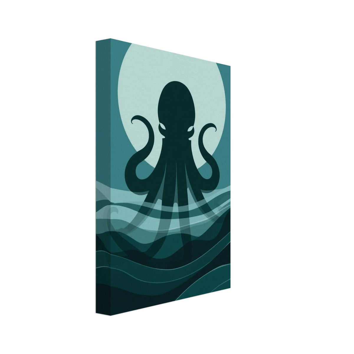 kraken art print for the home office, soft painterly artwork on matte paper