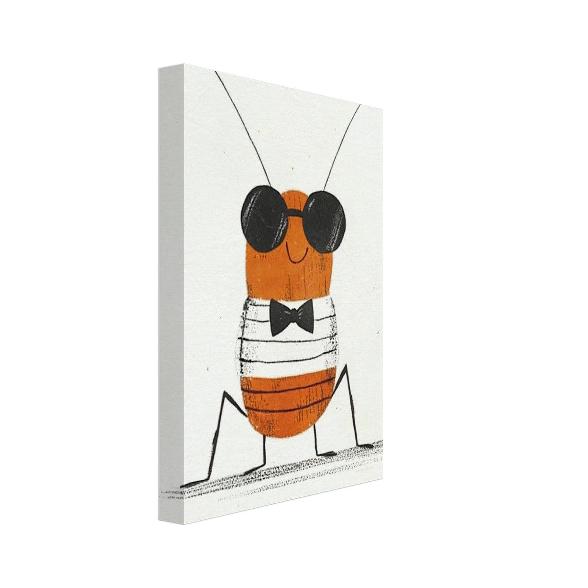 beetle art print for the home office, soft painterly artwork on matte paper