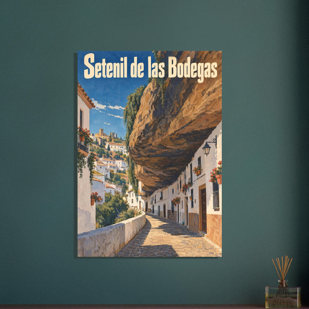 Setenil De Las Bodegas Travel – illustration wall art print by Printavelle – close-up