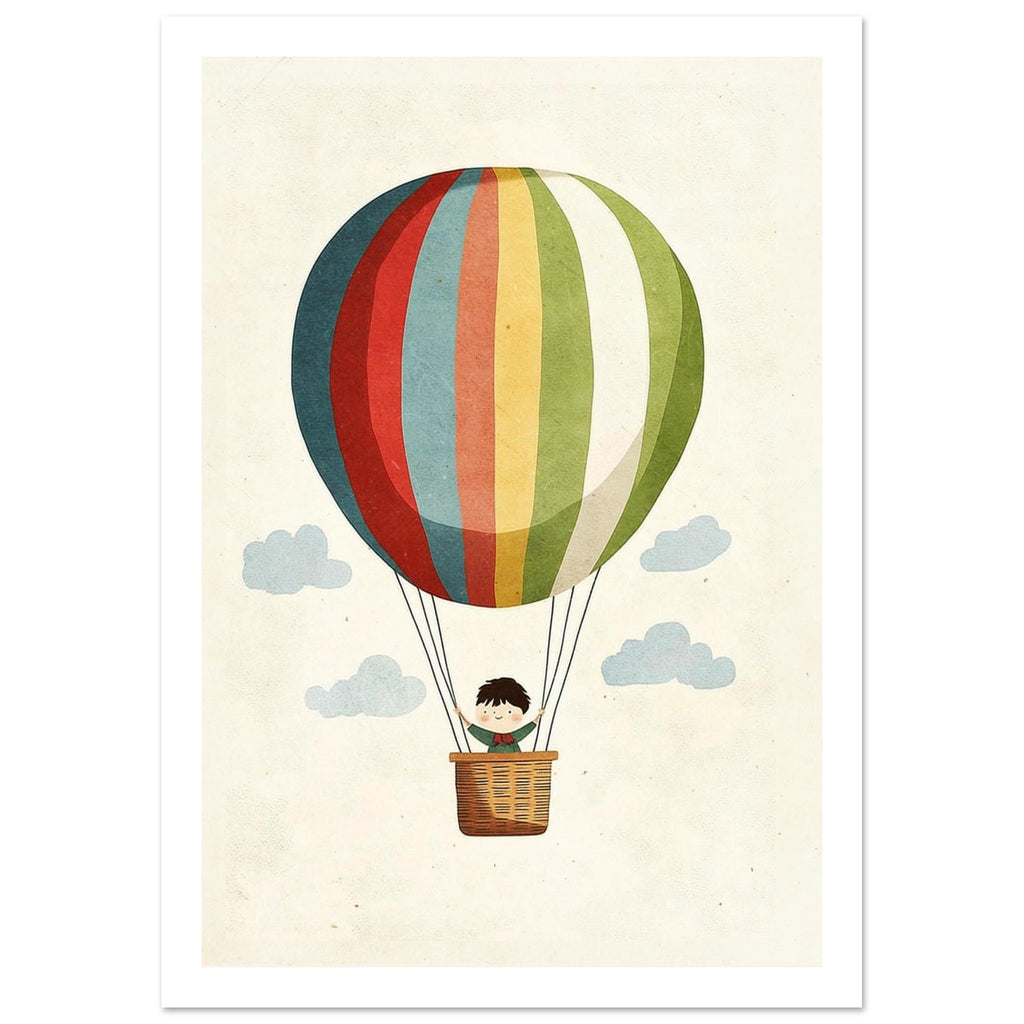 child portrait art print for the nursery, soft painterly artwork on matte paper