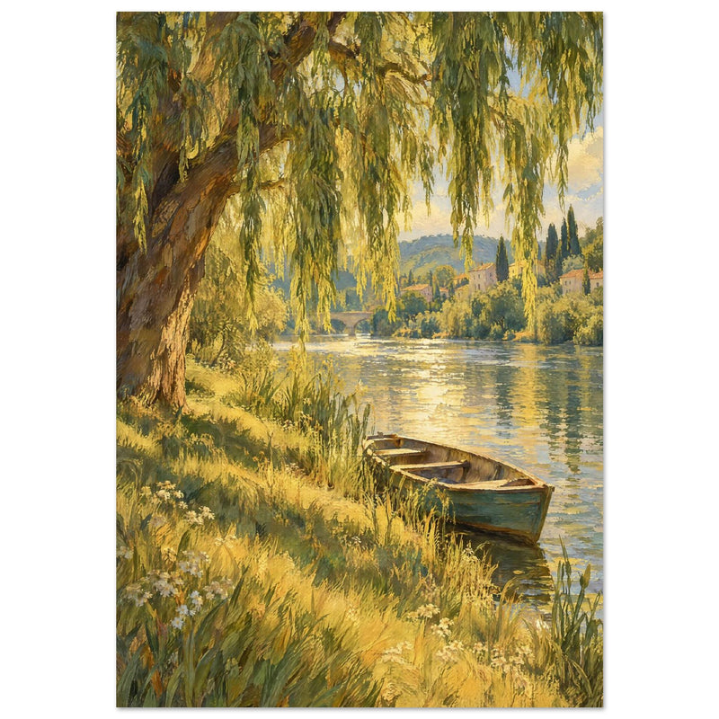 Willow Tree And Rowboat Art Print