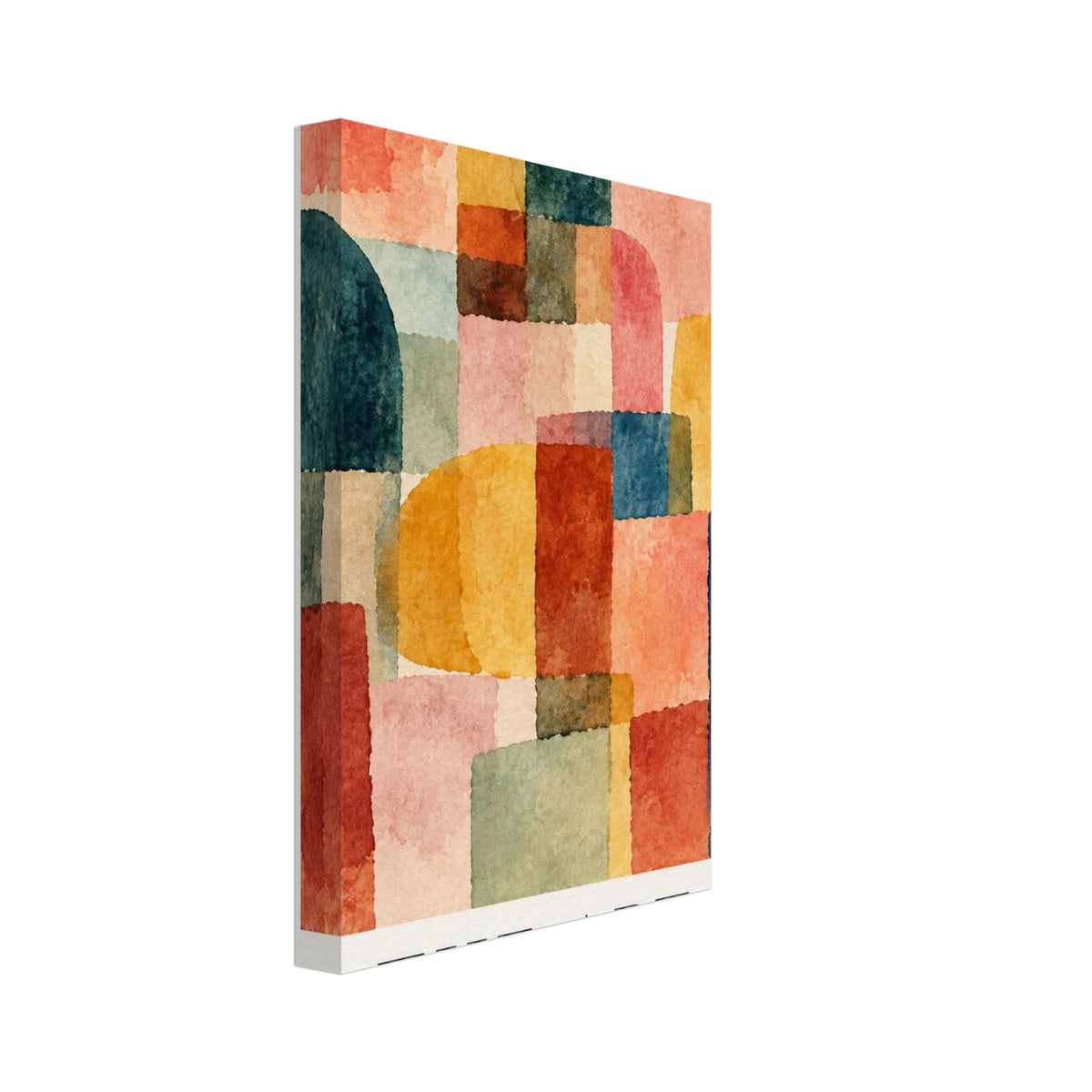 Geometric Watercolour Abstract Art Print – Canvas