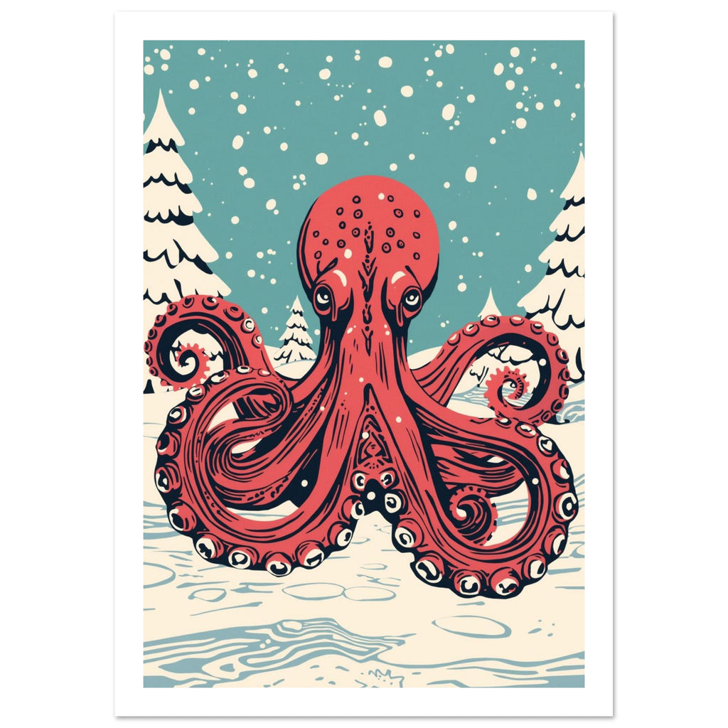 deep sea fish art print for the bathroom, soft painterly artwork on matte paper